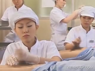 Ιαπωνικό νοσοκόμα ρουφάτε σπέρμα έξω του λάγνος πέος